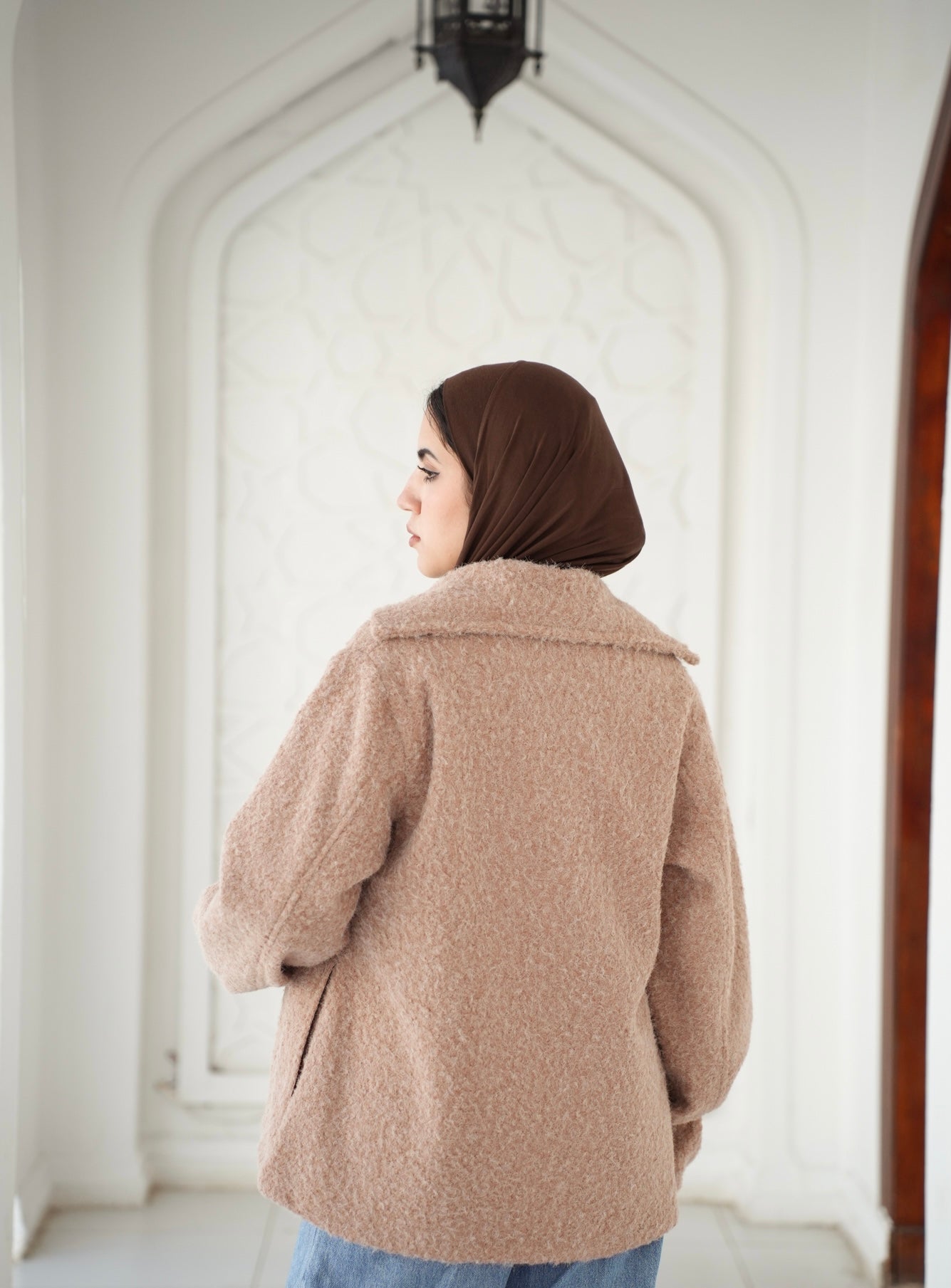 Wool Blend Jacket - Cafee