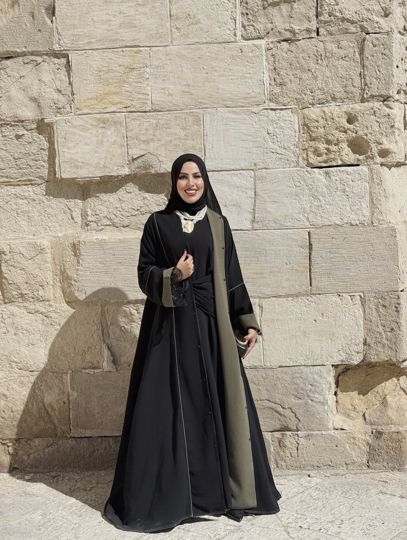 Olive Lace Abaya